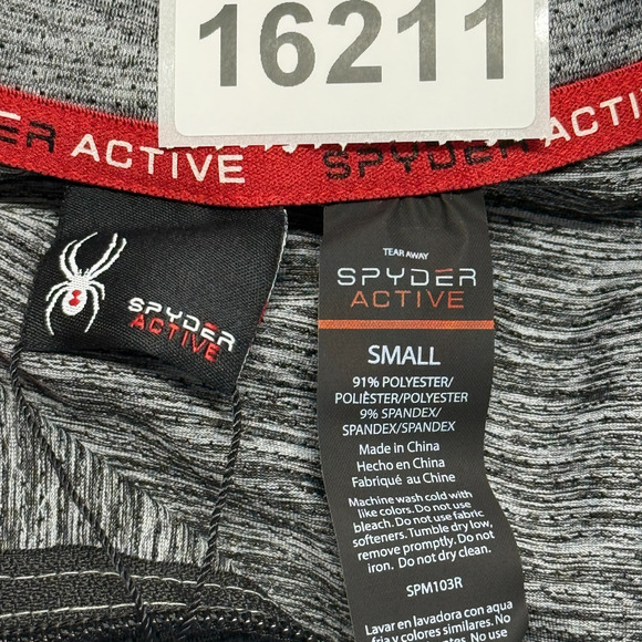 Spyder Shirt Mens Small Gray Black 1/4 Zip Long Sleeve Stretch 9% Quick Dry NWT - Picture 10 of 10